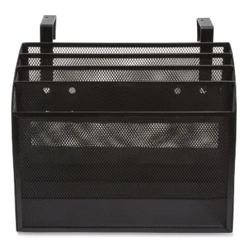 Wire Mesh Incline Sorter, Enclosed Design, 4 Sections, Letter-Size, 12.99 x 6.49 x 10.15, Matte Blac