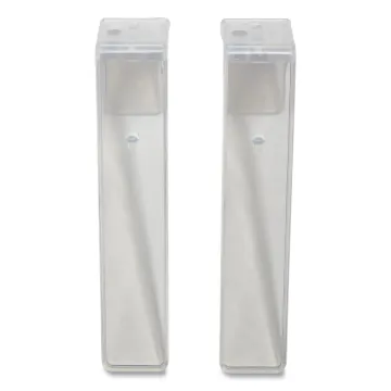 Over-the-Wall Cubicle File Hangers, 1.37" x 3.22" x 7", Clear, 2/Pack