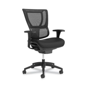 FlexFit 1500TF Mesh Back Fabric Task Chair, Supports Up to 300 lbs, 17.32" to 20.87" Seat Height, Bl