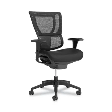 FlexFit 1500TF Mesh Back Fabric Task Chair, Supports Up to 300 lbs, 17.32" to 20.87" Seat Height, Bl