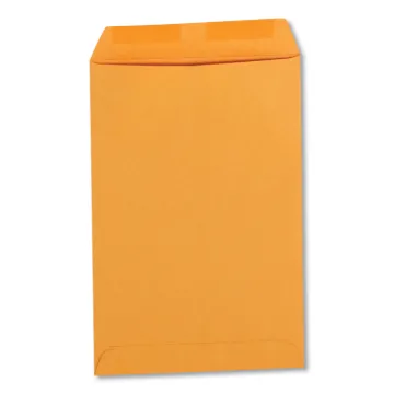 Catalog Envelope, 28 lb Bond Weight Kraft, #1, Square Flap, Gummed Closure, 6 x 9, Brown Kraft, 100/