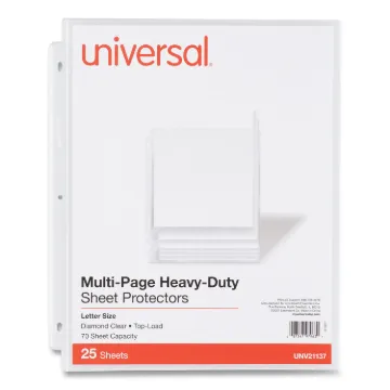 Top-Load Poly Sheet Protectors, Heavy Gauge, Letter Size, Clear, 25/Pack