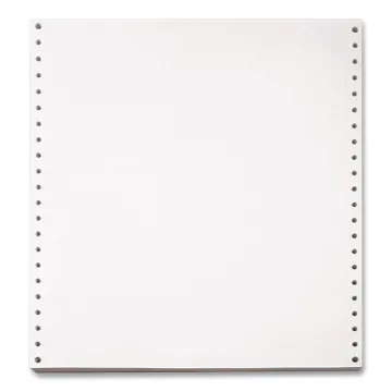 Blank Continuous Paper, 1-Part, 20 lb Bond Weight, 9.5 x 5.5, White, 5,400/Carton