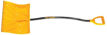 TRUE TEMPER 1603400 Snow Shovel, 18 in W Blade, 14-1/2 in L Blade, Combo Blade, Plastic Blade, Steel