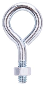 ProSource LR276 Eye Bolt, 5/16 in Thread, 5/16 in Dia Eye, Steel, Zinc