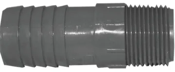 Boshart UPPIA-0710 Pipe Adapter, 3/4 x 1 in, MPT x Insert, Polyethylene, Gray