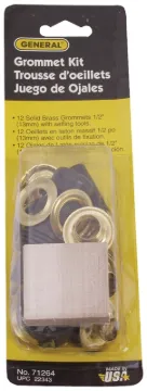 GENERAL 71264 Utility Grommet Kit, Brass, Black Oxide
