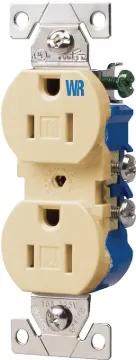 Eaton Wiring Devices TWR270V Duplex Receptacle, 2-Pole, 15 A, 125 V, Push-in, Side Wiring, NEMA: 5-1