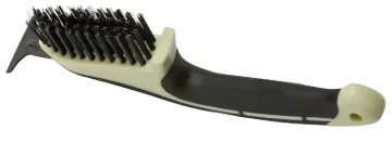 HYDE 46835 Wire Brush with Scraper, 1 in L Trim, HCS Bristle, 1-13/64 in W Brush, 9-1/4 in OAL