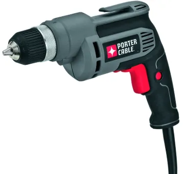 PORTER-CABLE PC600D Electric Drill, 120 V, 3/8 in Chuck, Keyless Chuck