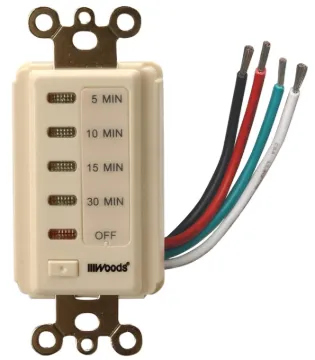 Woods 59720WD Countdown Timer, 15 A, 120 V, 1800 W, 5 to 30 min Time Setting, 24 On/Off Cycles Per D