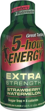 5-hour ENERGY 748125 Sugar-Free Energy Drink, Liquid, Strawberry, Watermelon Flavor, 1.93 oz Package