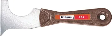 ALLWAY TOOLS TG1 Putty Knife, 4-1/2 in W Blade, Steel Blade, Steel Handle
