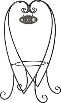 Landscapers Select JY-41 Hanging Planter, 31.3 in OAW, 8 in OAD, 16.3 in OAH, Steel, Black, Powder-C