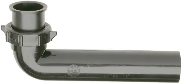 Plumb Pak PP66-11B Waste Arm, 1-1/2 in, Slip Joint, Plastic, Black