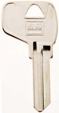 HY-KO 11010MD17 Key Blank, Brass, Nickel, For: Master Cabinet, House Locks and Padlocks