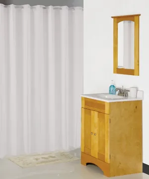 Simple Spaces XG-02-WH Shower Curtain, 72 in L, 70 in W, Vinyl, White