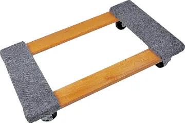 ProSource TC-500 Furniture Dolly, 1000 lb, 30 in W Platform, 18 in D Platform, Wood Construction Pla