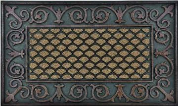 Simple Spaces DM-183002 Door Mat, 30 in L, 18 in W, Walnut Elegant Aesthetic Pattern, Natural Coconu