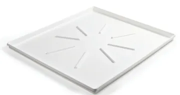 CAMCO 20786 Washing Machine Drain Pan, Low Profile, Polypropylene, White, Matte, For: Front-Loading