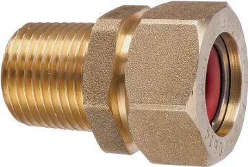 PRO-FLEX PFMF-1212 Tube to Pipe Adapter, 1/2 in, MNPT, 360C Brass