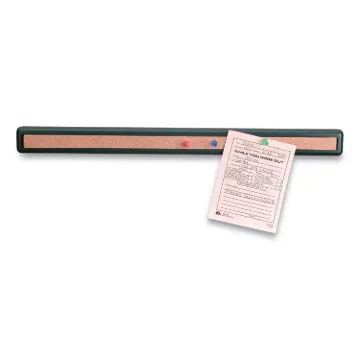 Verticalmate Plastic Cork Bar, 19 x 0.88 x 1.5, Fabric Panel Mount, Gray