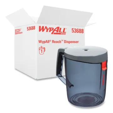 Reach Towel System Dispenser, Portable/Mountable, Plastic, Black, Center Pull