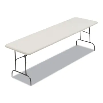 IndestrucTables Too 600 Series Folding Table, Rectangular Top, 600 lb Capacity, 96w x 30d x 29h, Pla