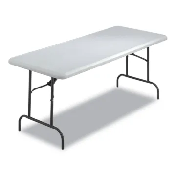 IndestrucTables Too 600 Series Folding Table, Rectangular Top, 600 lb Capacity, 72w x 30d x 29h, Pla