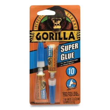 Gorilla 7800109 Super Glue, Liquid, Irritating, Straw/White Water, 3 g Package, Tube