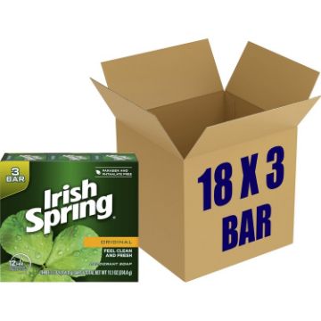 Irish Spring 14177 Bar Soap Green, Green, Clean Fresh, 3.75 oz Package