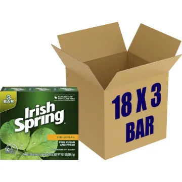 Irish Spring 14177 Bar Soap Green, Green, Clean Fresh, 3.75 oz Package