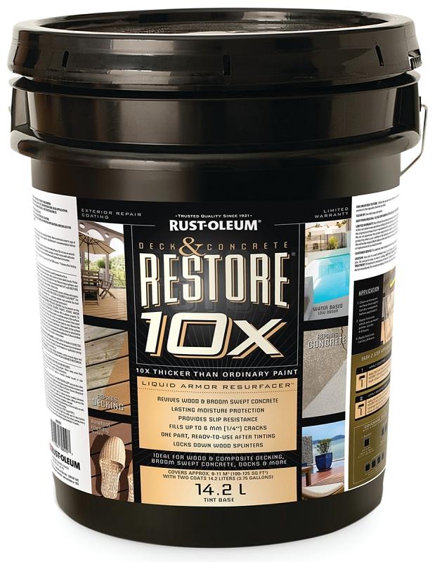 RUST-OLEUM RESTORE 89510 Deck and Concrete Coating, Liquid, Brown, 4 ...