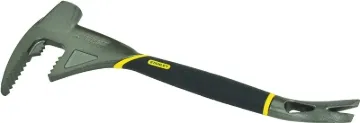 STANLEY 55-099 Utility Bar, 18 in L, Beveled Tip, 1-1/2 in Claw Blade Width Tip, Steel, 1 in Dia, 5