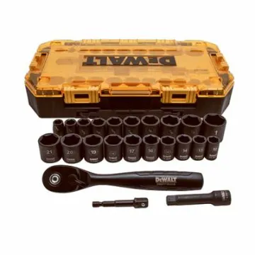 DeWALT DWMT74738 Socket Set, CR-440 Steel, Black Oxide, Specifications: 3/8 in Drive Size