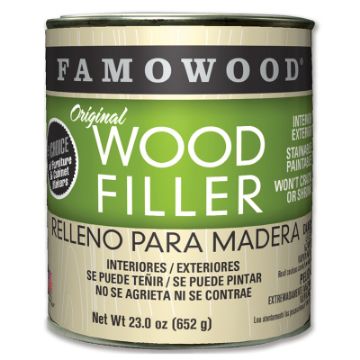 ECLECTIC 36021148 Wood Filler, Liquid, Paste, Natural/Tup/White Pine, 24 oz Package, Can