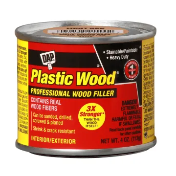 DAP Plastic Wood 21400 Wood Filler, Paste, Strong Solvent, Light Oak, 4 oz Package