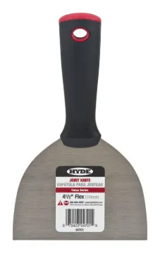 HYDE 04701 Joint Knife, 4-1/2 in W Blade, Carbon Steel Blade, Flexible Blade, Ergonomic Handle
