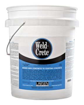 Larsen Weld-Crete WCP05 Bonding Agent, Liquid, Low to Slight Acetic, Blue, 5 gal Package, Pail