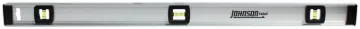 Johnson 1300-3600 I-Beam Level with Rule, 36 in L, 3 -Vial, Non-Magnetic, Aluminum, Silver