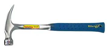 Ripping Claw Hammer, Steel Head, Straight Nylon/Steel Handle, 13.75 in. 20 oz Head