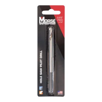 MORSE MAPD3C Pilot Drill Bit, 1/4 in Dia, 3-3/32 in OAL, Round Shank