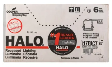 Halo H7RICT Recessed Housing, 6 in Dia Recessed Can, Aluminum