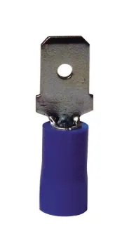 GB 20-143M Disconnect Terminal, 600 V, 16 to 14 AWG Wire, 1/4 in Stud, Vinyl Insulation, Blue, 18/Cl
