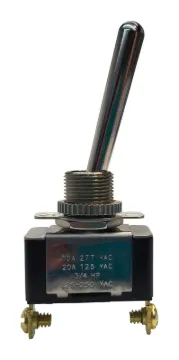 GB GSW-11 Toggle Switch, 125/250 V, SPST, Screw Terminal