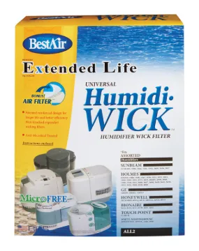 BestAIR ALL-2 Universal Wick Filter, 33-1/2 in L, 7/8 in W, For S120E-B Touchpoint Humidifier