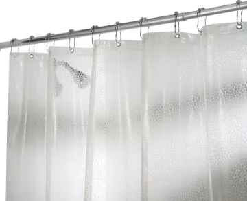 iDESIGN 21981 Shower Curtain, 72 in L, 72 in W, EVA/Vinyl, Clear