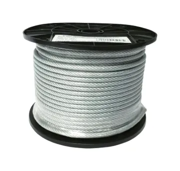 BARON 695947 Vinyl-Coated Cable, 3/16 to 1/4 in Dia, 250 ft L, Galvanized