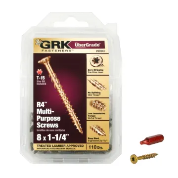 GRK Fasteners 96080 Framing and Decking Screw, #8 Thread, 1-1/4 in L, Coarse Thread, Countersinking