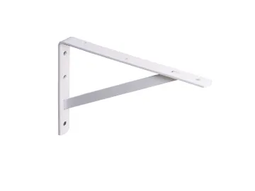 Knape & Vogt 208 WH 300 Shelf L-Bracket, 12 in L, Steel